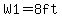 W1=8ft