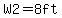 W2=8ft