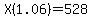 X%281.06%29=528