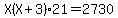 X%28X%2B3%2921+=+2730