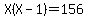X%28X-1%29=156