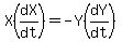 X%28dX%2Fdt%29=-Y%28dY%2Fdt%29