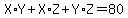 X%2AY%2BX%2AZ%2BY%2AZ=80