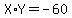 X%2AY=-60