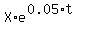 X%2Ae%5E%280.05%2At%29