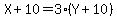 X%2B10=3%28Y%2B10%29