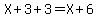 X%2B3%2B3=X%2B6