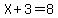 X%2B3=8