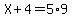 X%2B4=5%2A9