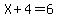 X%2B4=6