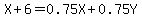 X%2B6+=+0.75X+%2B+0.75Y