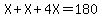 X%2BX%2B4X=180