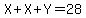 X%2BX%2BY=28
