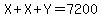 X%2BX%2BY=7200