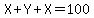 X%2BY%2BX=100