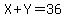 X%2BY=36
