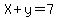 X%2By=7%2C2x-y=2