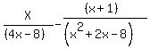 X%2F%28%284x-8%29%29+-+%28%28x%2B1%29%29%2F%28%28x%5E2%2B2x-8%29%29