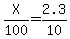 X%2F100=2.3%2F10