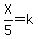 X%2F5=k