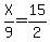X%2F9=15%2F2