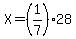X=%281%2F7%2928