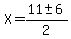 X=%2811%2B-+6%29%2F2