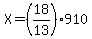 X=%2818%2F13%29910