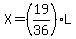 X=%2819%2F36%29L