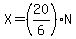X=%2820%2F6%29N
