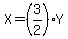 X=%283%2F2%29Y