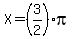 X=%283%2F2%29pi