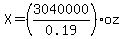 X=%283040000%2F0.19%29oz