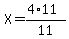 \"X=%284%2A11%29%2F11\"
