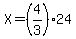X=%284%2F3%2924