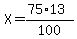 X=%2875%2A13%29%2F100