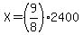 X=%289%2F8%29%2A2400