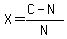 X=%28C-N%29%2FN