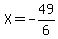 X=-49%2F6