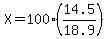 X=100%2A%2814.5%2F18.9%29