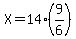 X=14%289%2F6%29