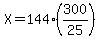 X=144%28300%2F25%29