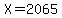 X=2065