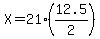 X=21%2812.5%2F2%29