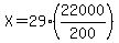 X=29%2A%2822000%2F200%29