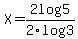 X=2log5%2F2log3
