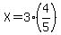 X=3%284%2F5%29