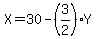 X=30-%283%2F2%29Y