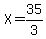 X=35%2F3