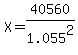 X=40560%2F1.055%5E2